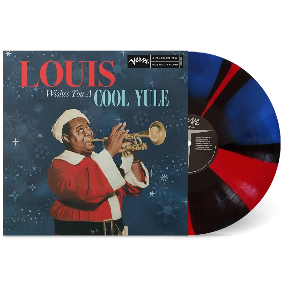 Louis Armstrong Cool Yule LP farget vinyl blå rød