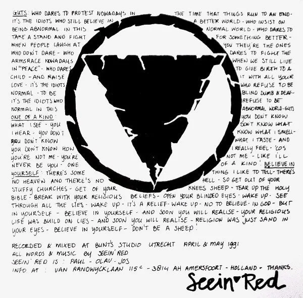 Seein Red Sanctions split 7" vinyl brukt hardcore punk