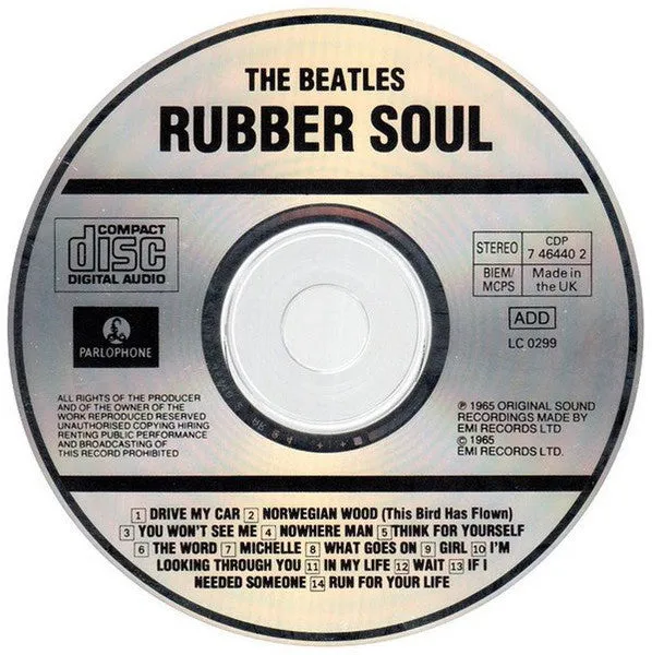 The Beatles Rubber Soul CD brukt reissue UK