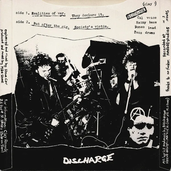 Discharge Realities Of War 7" brukt vinyl hardcore punk