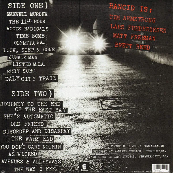 Rancid And Out Come The Wolves LP vinyl brukt ska-punk