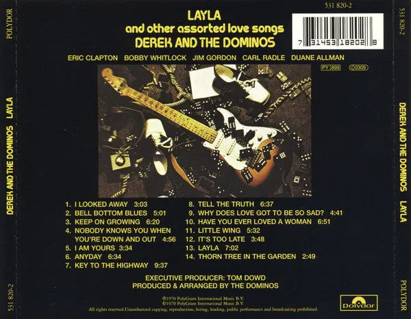 Derek And The Dominos Layla CD remaster brukt vannskadet