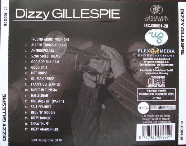 Dizzy Gillespie Ultimate Jazz & Blues CD brukt bebop samling