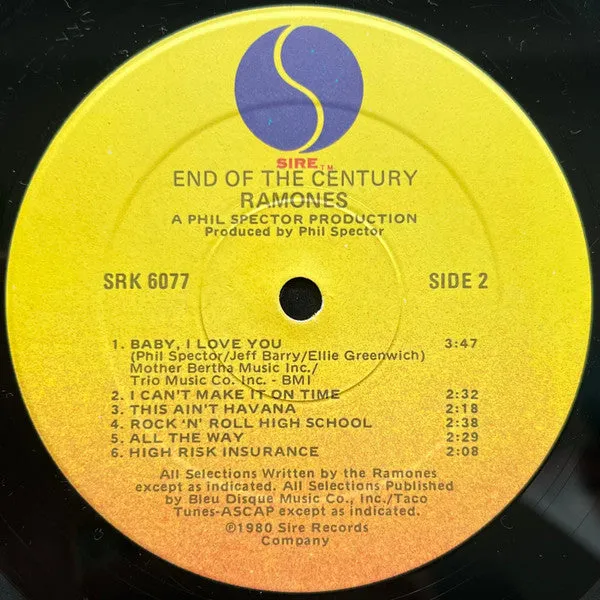 Ramones End Of The Century SRK 6077 LP vinylplate brukt punk