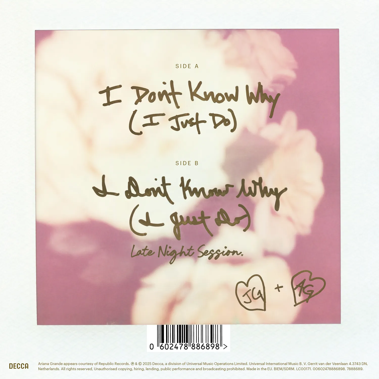 Jeff Goldblum I Don't Know Why rosa 7" singel