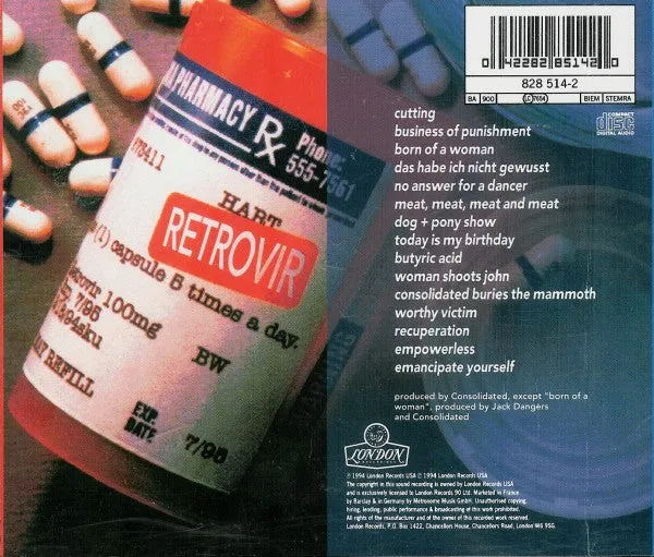 Consolidated Business Of Punishment CD album brukt