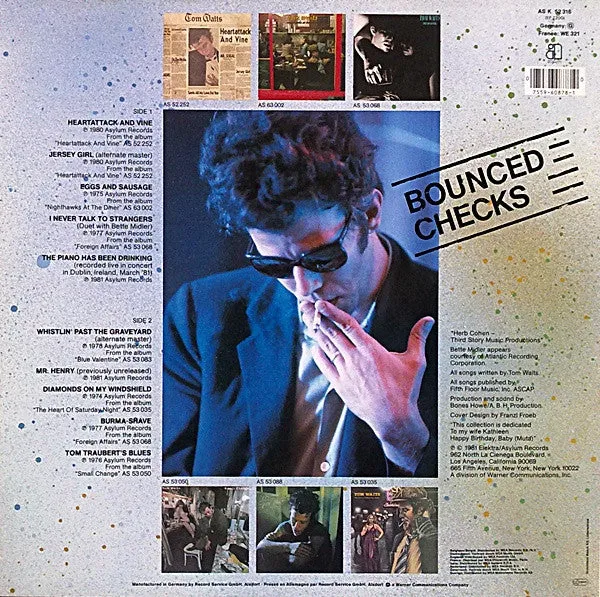 Tom Waits Bounced Checks LP vinyl brukt gjenutgivelse