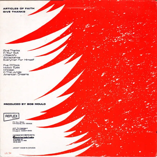 Articles Of Faith Give Thanks LP brukt 1984-punk