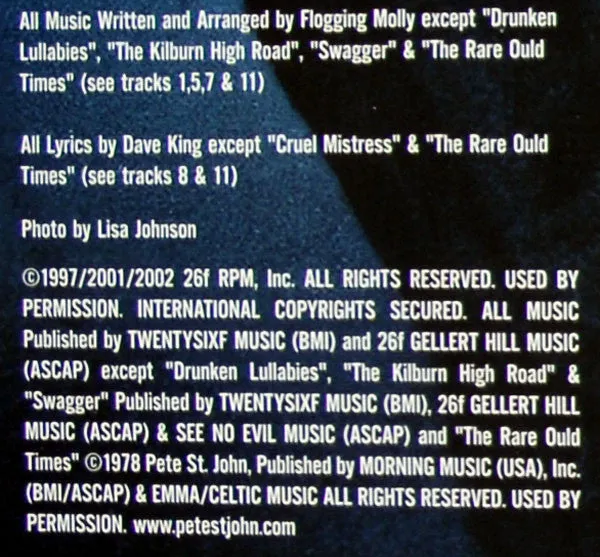 Flogging Molly Drunken Lullabies LP grønn brukt