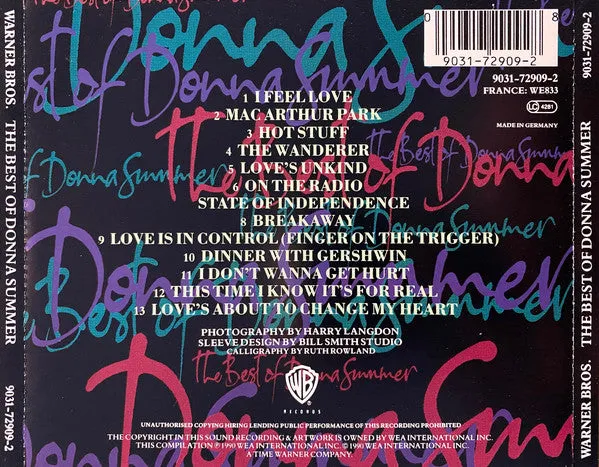 Donna Summer The Best Of Donna Summer CD brukt disco