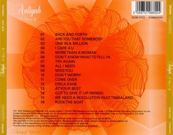 Aaliyah I Care 4 U CD brukt R&B-samling