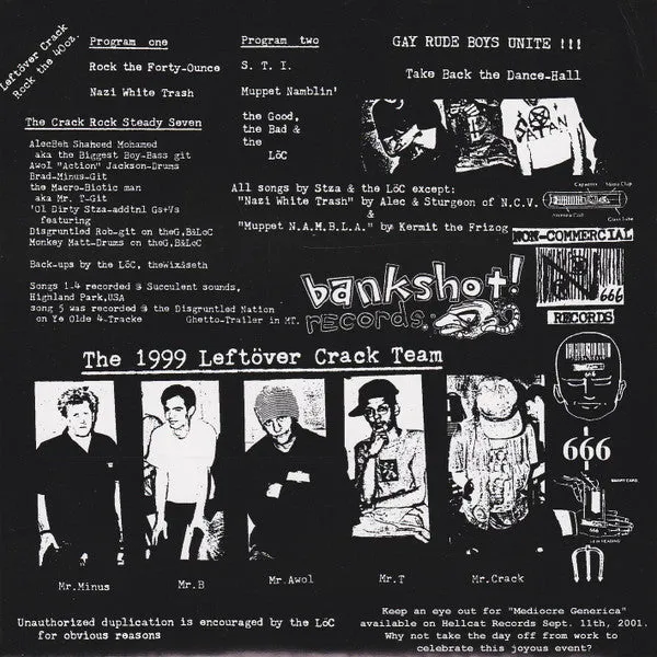 Leftöver Crack Rock The 40 oz. 7" vinyl brukt ska-punk
