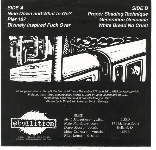 Bleed True Colors Running E.P. 7" vinyl hardcore brukt