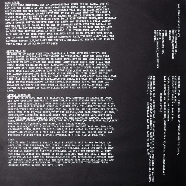 Force Fed Claustrophobia LP brukt vinyl hardcore