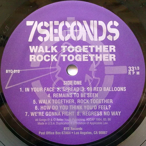 7 Seconds Walk Together, Rock Together LP brukt hardcore