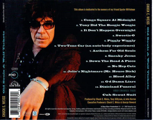 Chuck E. Weiss Old Souls & Wolf Tickets CD brukt blues