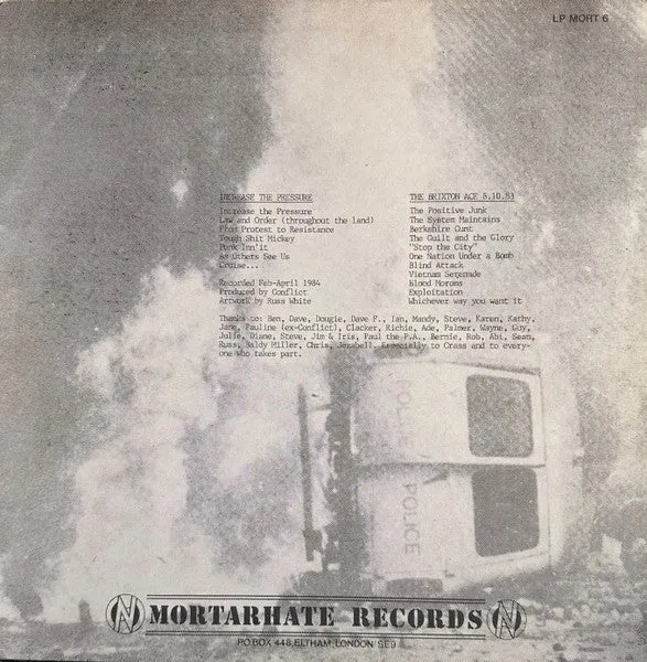 Conflict Increase The Pressure LP vinyl brukt – punk
