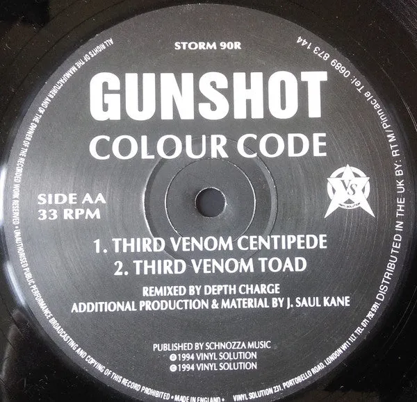 Gunshot Colour Code Remixes 12" brukt britcore