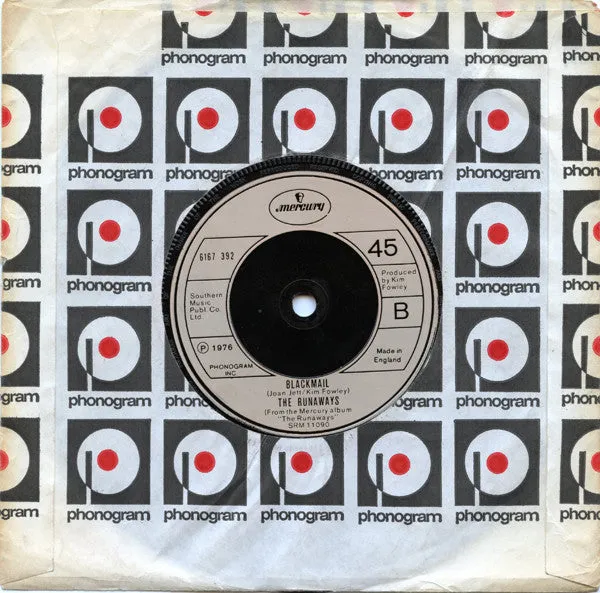 The Runaways Cherry Bomb 7" singel brukt hardrock