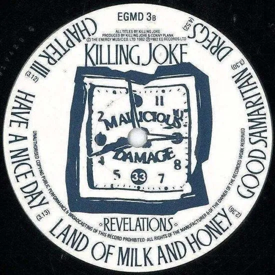 Killing Joke Revelations LP vinyl post-punk
