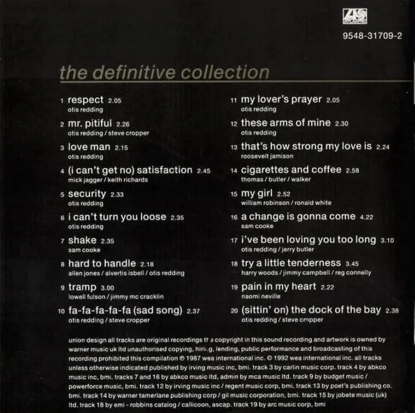 Otis Redding Dock Of The Bay CD samling brukt mono