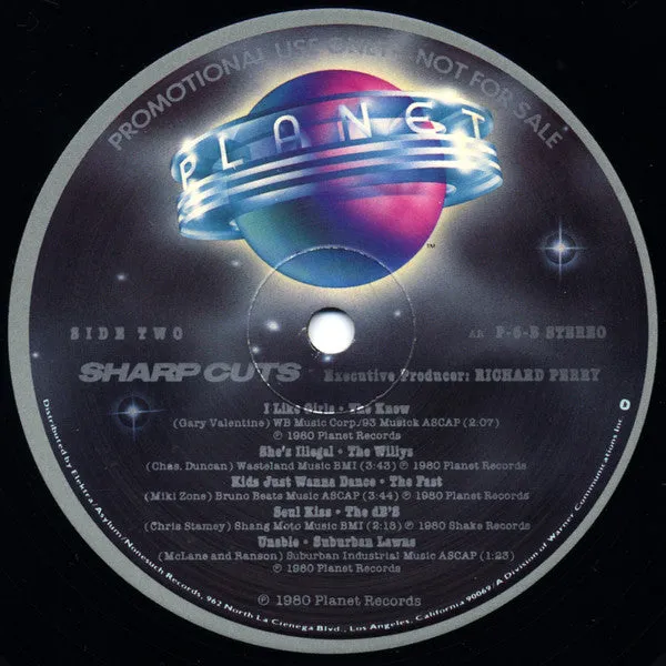 Various – Sharp Cuts vinyl LP promo punk 1980
