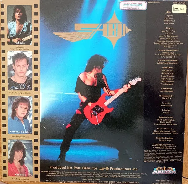 Sabu Heartbreak LP brukt vinyl hardrock