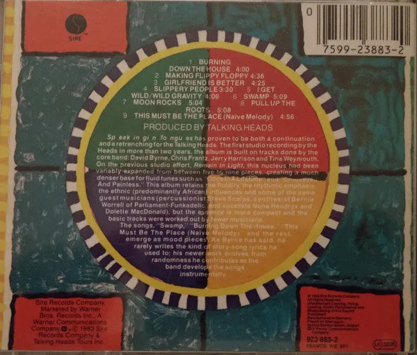 Talking Heads Speaking In Tongues CD brukt synth-pop