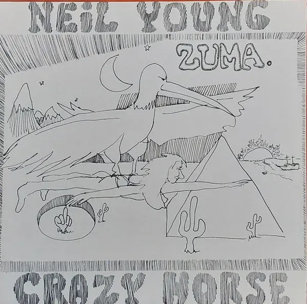 Neil Young Crazy Horse Zuma LP brukt reissue