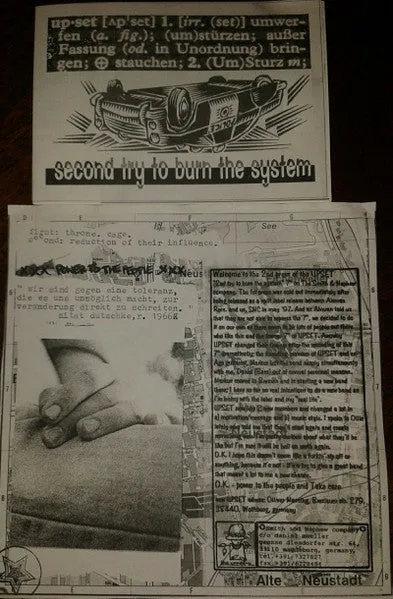 Upset Second Try To Burn The System 7" EP gul vinyl brukt