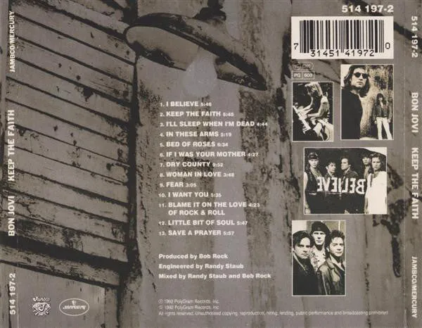 Bon Jovi Keep The Faith CD brukt 1992 album