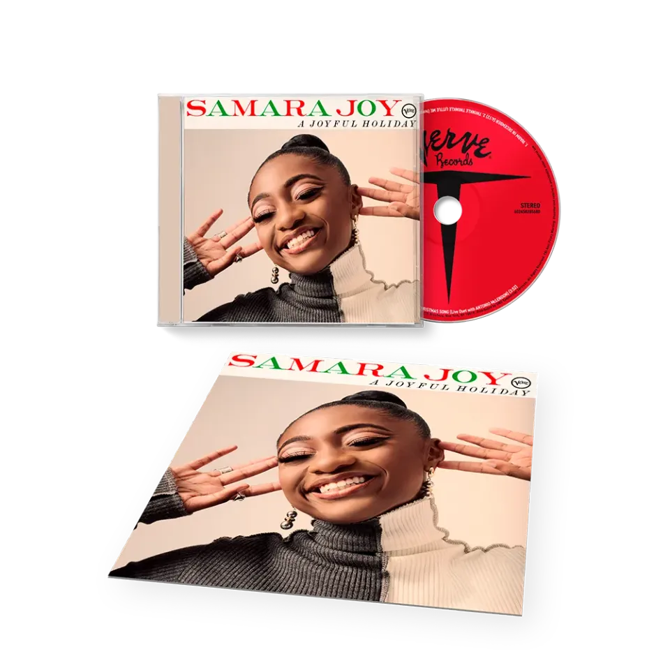Samara Joy A Joyful Holiday CD signert art card