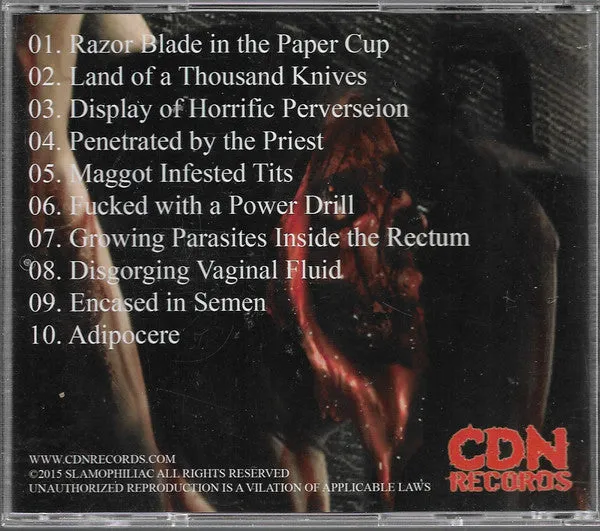 Slamophiliac Display Of Horrific Perversions CD brukt death metal