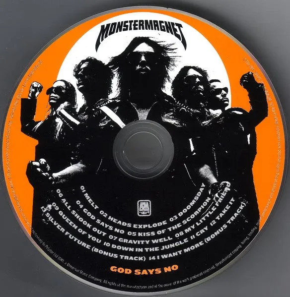 Monster Magnet God Says No CD spesialutgave bonusspor
