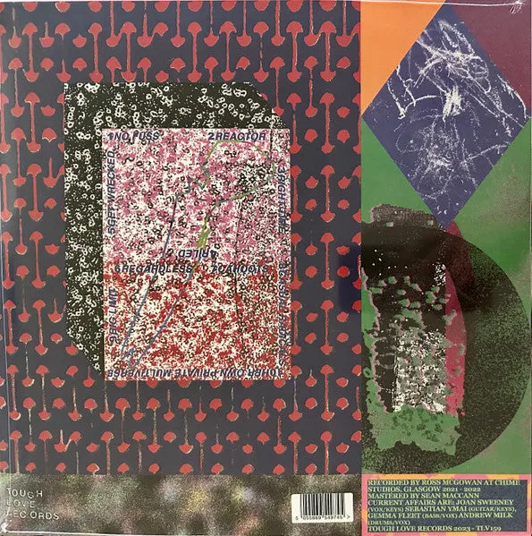 Current Affairs Off The Tongue LP rød vinyl brukt post-punk