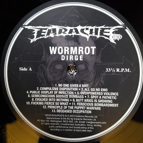 Wormrot Dirge MOSH443LPOD LP vinyl repress grindcore