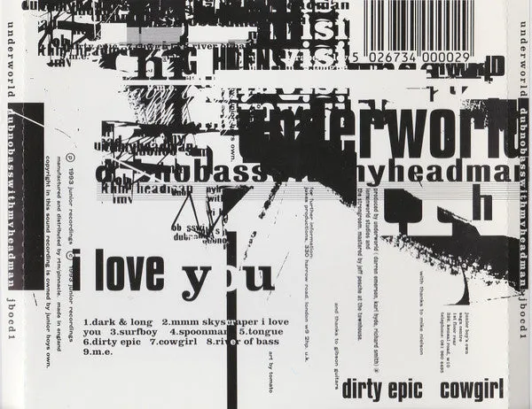 Underworld Dubnobasswithmyheadman CD brukt 1994