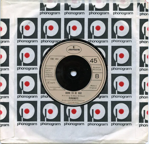Runaways Queens Of Noise Mercury 6167 493 7" vinylsingel brukt hardrock