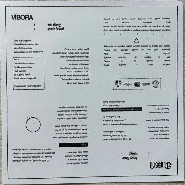 Crossed Víbora Pena 7" EP brukt hardcore split