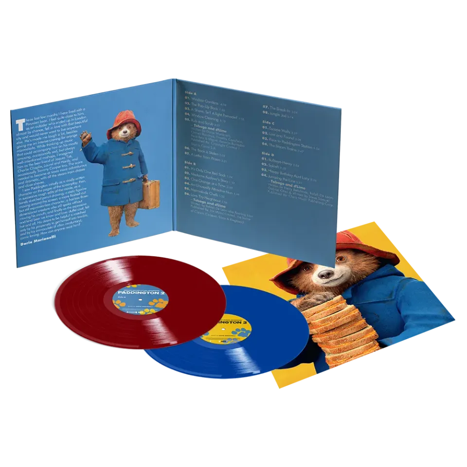 Verve Dario Marianelli Paddington 2 vinylplate blå rød 2LP