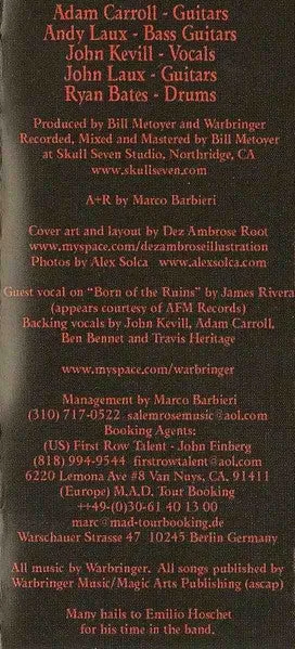 Warbringer War Without End CD album brukt thrash