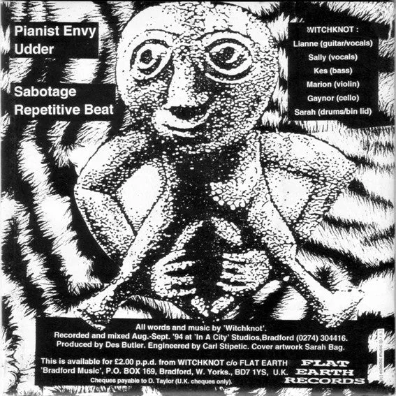Witchknot Suck 7" vinyl brukt punk 1994