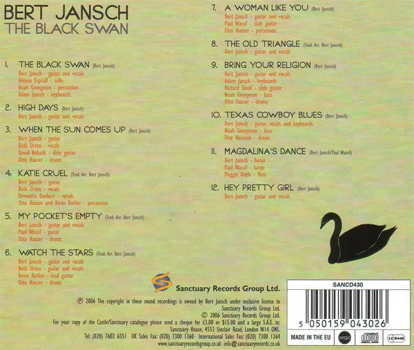 Bert Jansch Black Swan CD brukt album folk