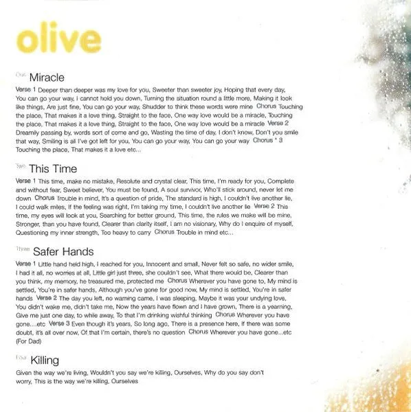 Olive Extra Virgin CD album brukt – downtempo house