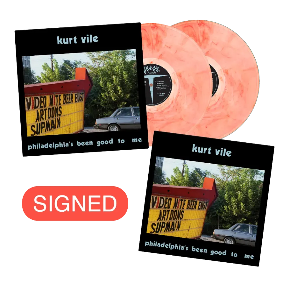 Verve Kurt Vile Philadelphia's Been Good to Me LP rød signert