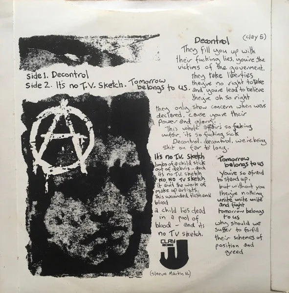 Discharge Decontrol 7" single vinyl brukt hardcore