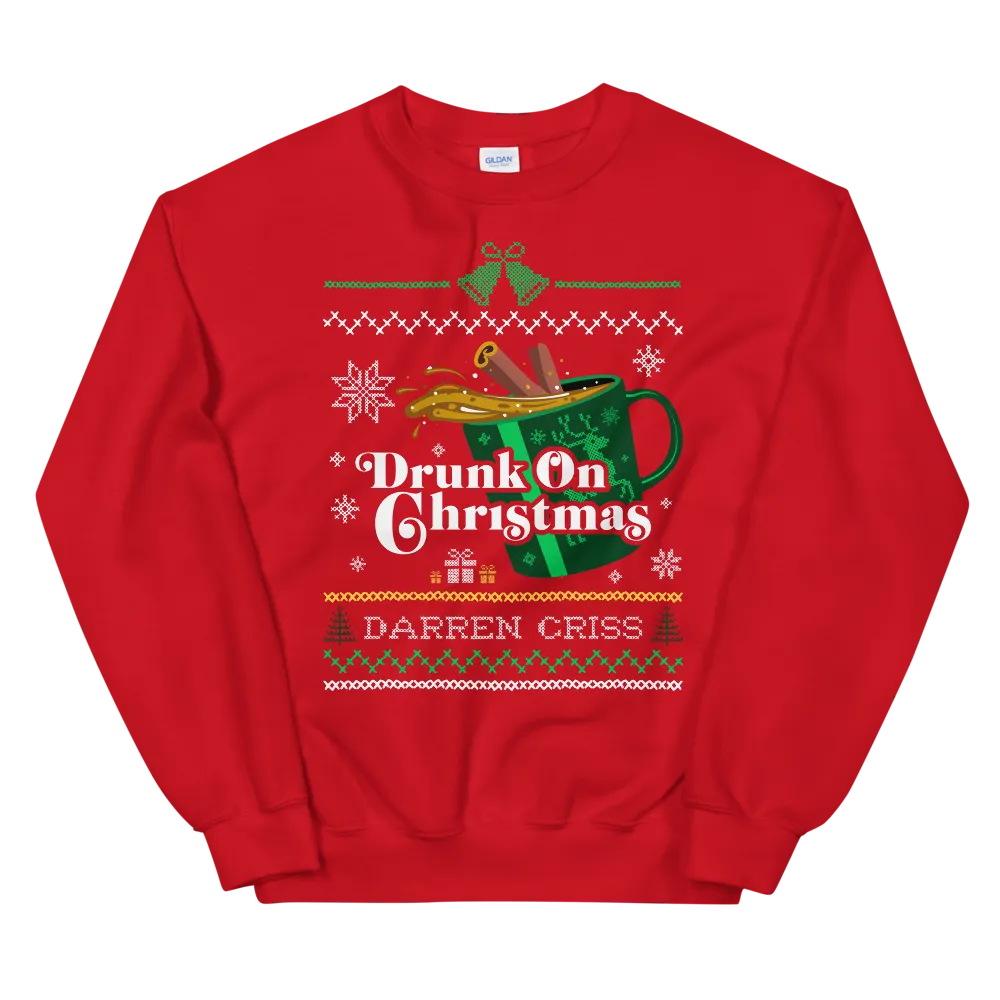 Darren Criss Drunk On Christmas crewneck svart S