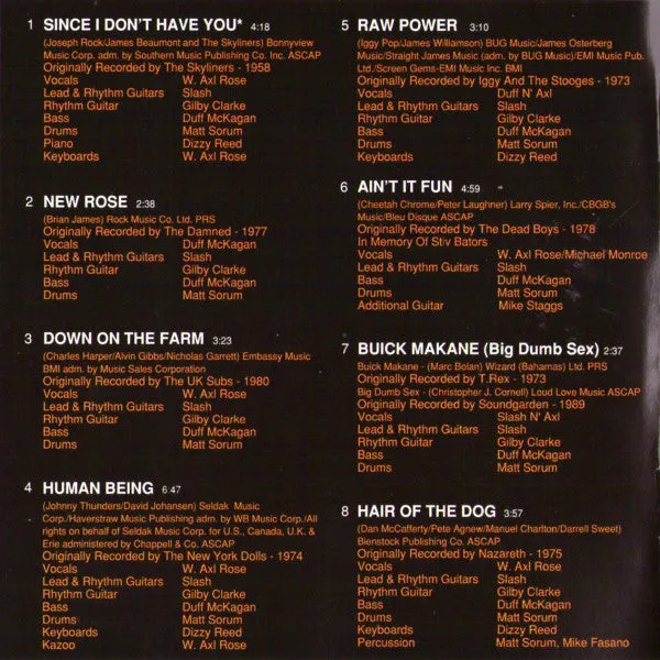 Guns N' Roses The Spaghetti Incident? CD album brukt