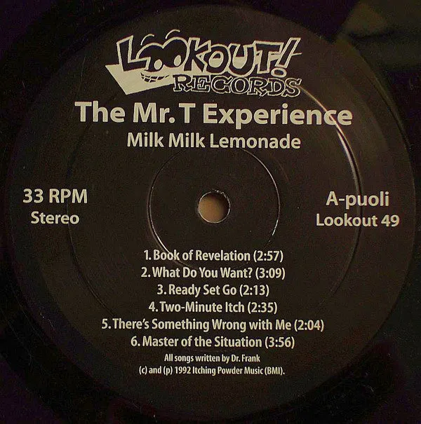 Mr. T Experience Milk Milk Lemonade LP vinyl brukt poppunk