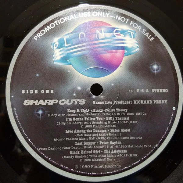 Various – Sharp Cuts vinyl LP promo punk 1980